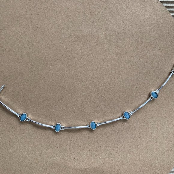 NWOT Genuine Silver (not plated)  and Opal Bracelet - Picture 3 of 6